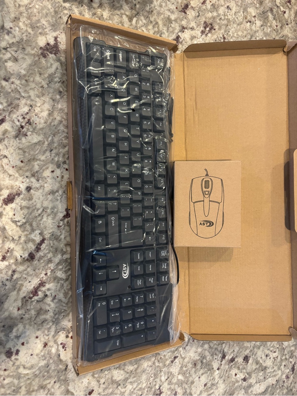 Black Wired USB Keyboard and Mouse Combo